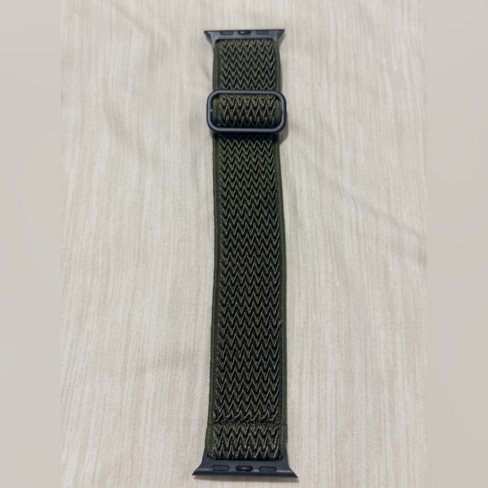 Solo Loop Army Green Watch Band with Metal Buckle - Picture 5 of 7